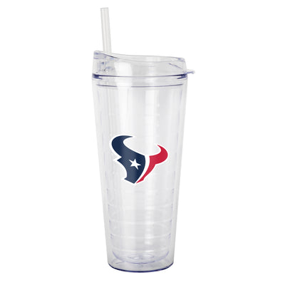 Houston Texans 22oz Flipside Dbl Wall Clear Tumbler