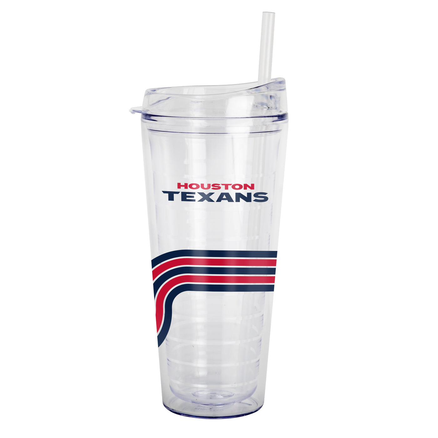 Houston Texans 22oz Waves Dbl Wall Clear Tumbler