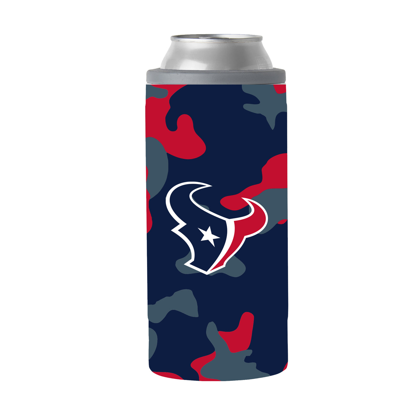 Houston Texans Camo Swagger 12oz Slim Can Coolie