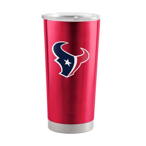 Houston Texans 20oz red stainless steel tumbler, Logo Brands drinkware with team logo and Gameday design.