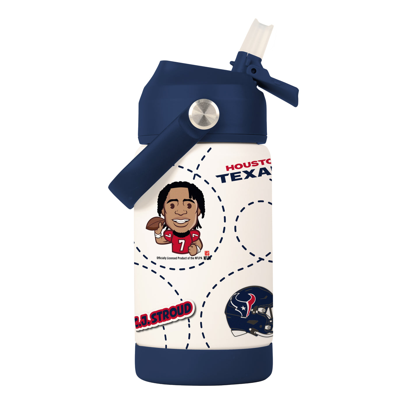 Houston Texans CJ Stroud Caricature 12oz SS Kids Bottle