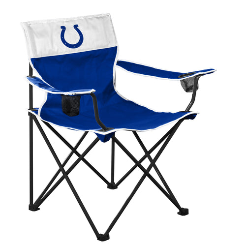 Indianapolis Colts Big Boy Chair by Logo Brands, featuring team logo and navy blue plush fabric, designed for children's furniture.