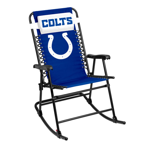 Indianapolis Colts bungee rocker furniture by Logo Brands, featuring colorful sports-themed design and comfortable seating.