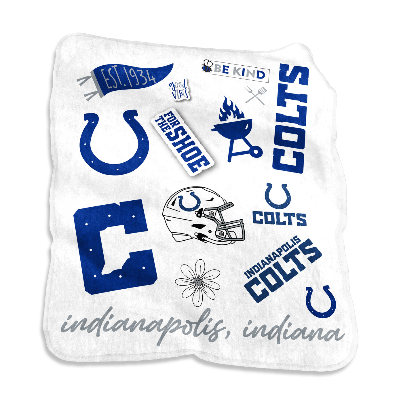 Indianapolis Colts Native Raschel Throw