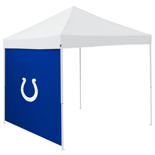 Indianapolis Colts 9x9 side panel for shelter by Logo Brands, showing the panel with Colts team logo and navy blue design.