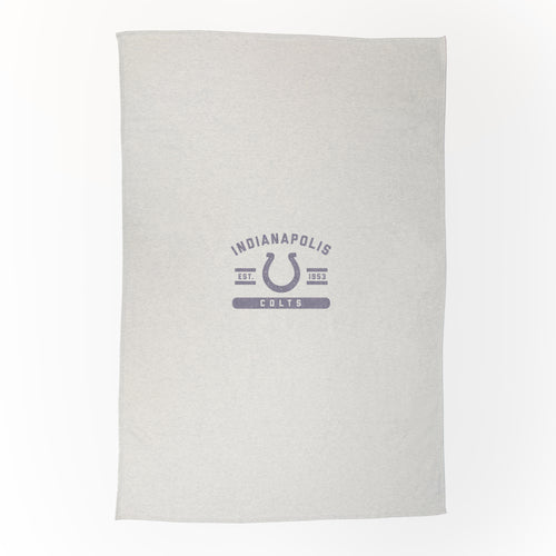 Indianapolis Colts oatmeal sweatshirt blanket with team logo, soft fabric, and cozy design for fans.