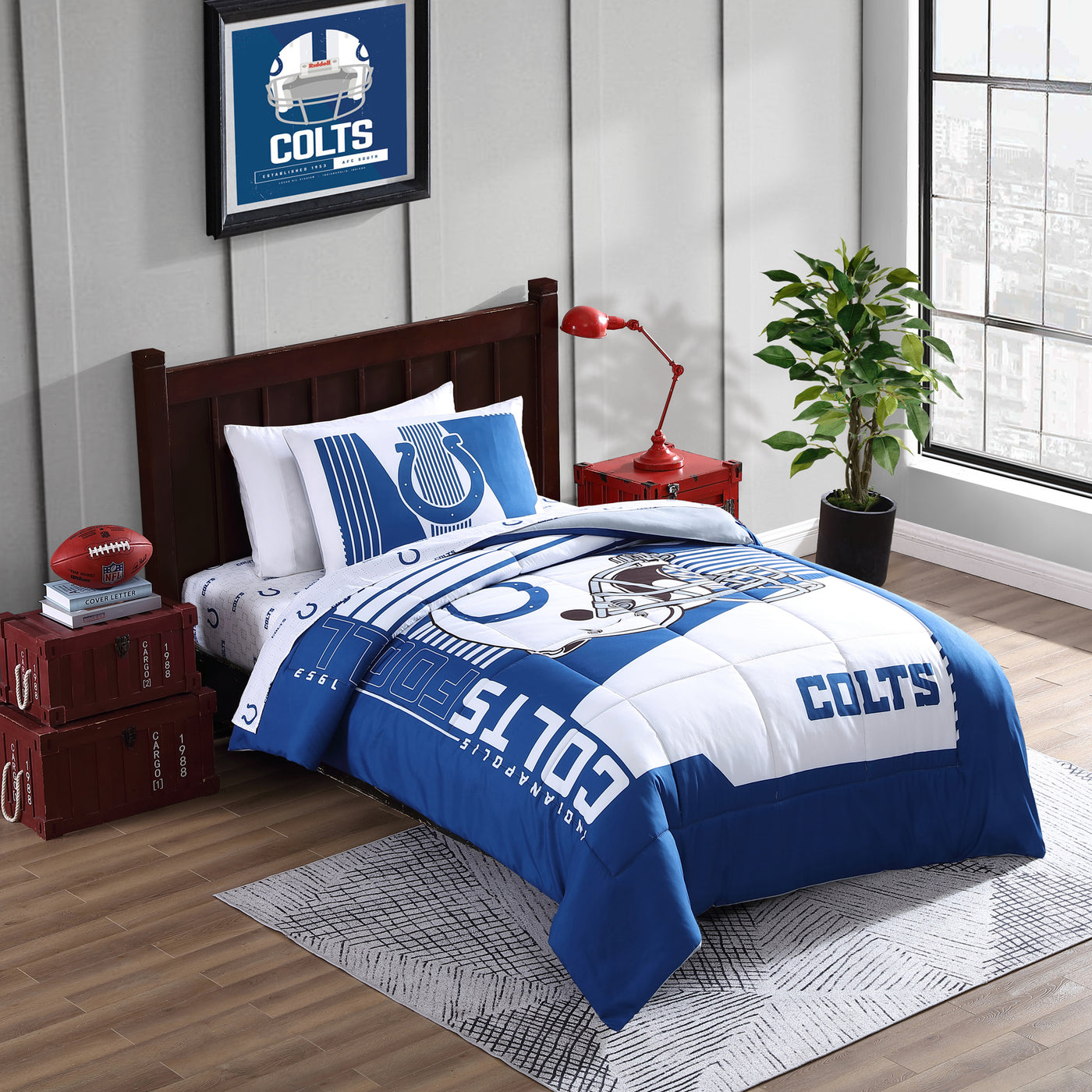 Indianapolis Colts Status Bed In A Bag Twin