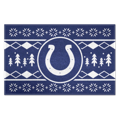 Indianapolis Colts holiday sweater mat by Logo Brands featuring team logo and festive design for NFL fans.