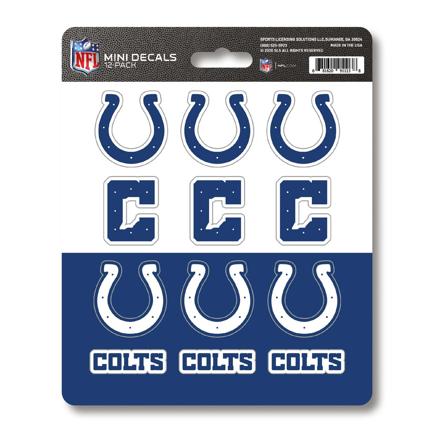 NFL - Indianapolis Colts Mini Decal 12-pk