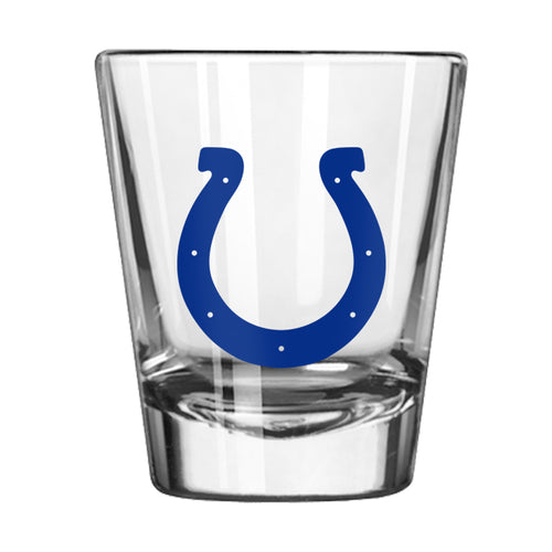 Indianapolis Colts 2oz Gameday shot glass featuring team logo, perfect for fans and collectible drinkware.