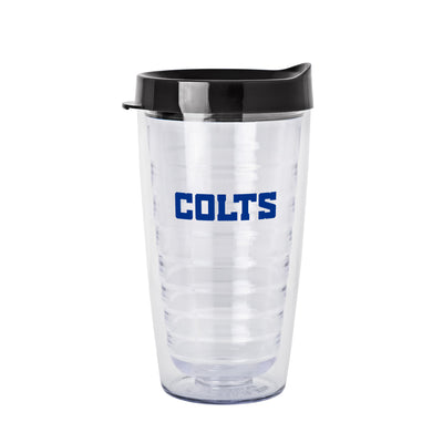 Indianapolis Colts 16oz Flipside Dbl Wall Clear Tumbler
