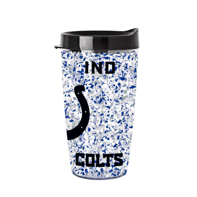 Indianapolis Colts 16oz Terrazzo Dbl Wall Clear Tumbler