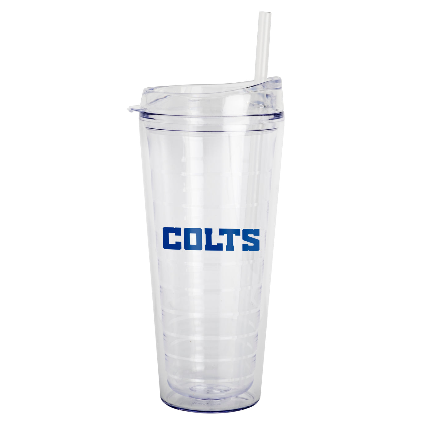 Indianapolis Colts 22oz Flipside Dbl Wall Clear Tumbler