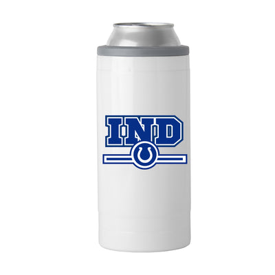 Indianapolis Colts Letterman 12 oz Slim Can Coolie