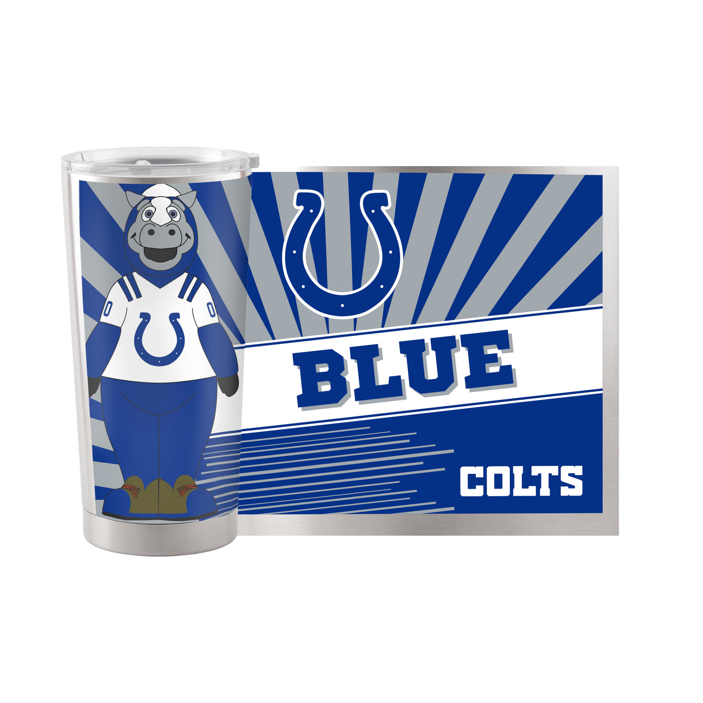 Indianapolis Colts 20oz Mascot Stainless Steel Tumbler