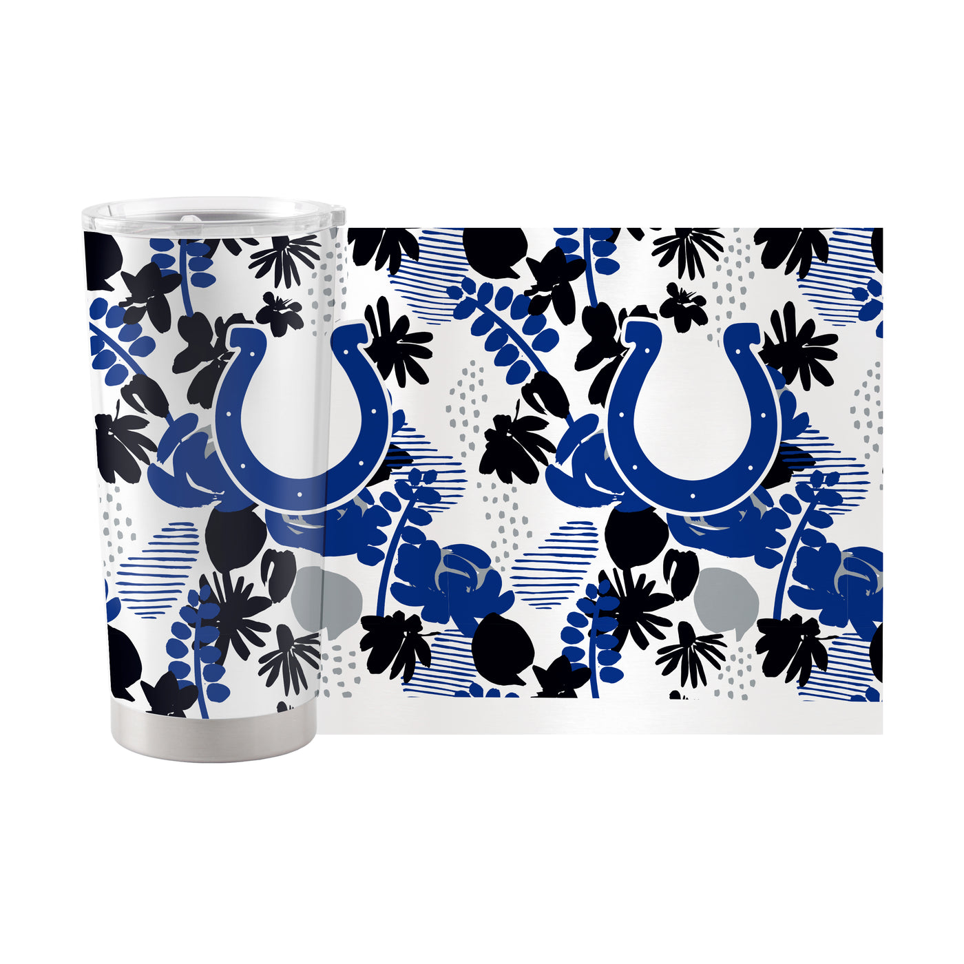 Indianapolis Colts 20oz Floral Stainless Tumbler