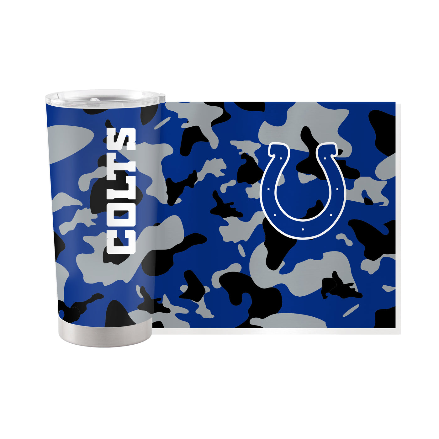 Indianapolis Colts 20oz Camo Stainless Tumbler