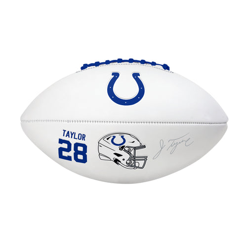 Recreation football signed by Indianapolis Colts' Jonathan Taylor, featuring full autograph and team logo by Logo Brands.