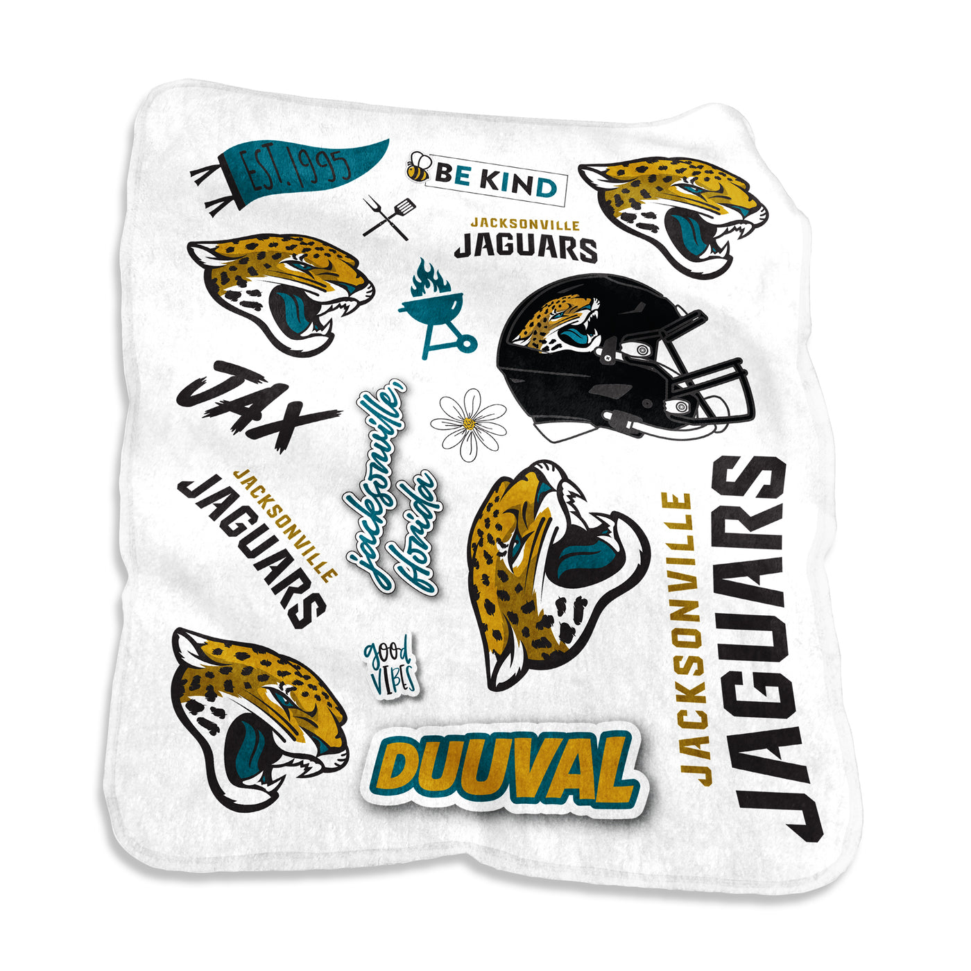 Jacksonville Jaguars Native Raschel Throw