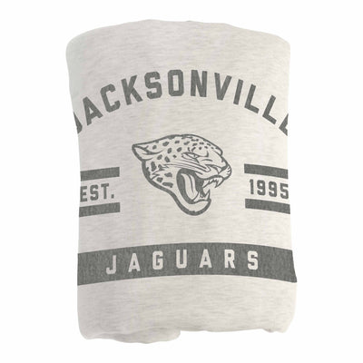 Jacksonville Jaguars Oatmeal Sweatshirt Blanket - Logo Brands