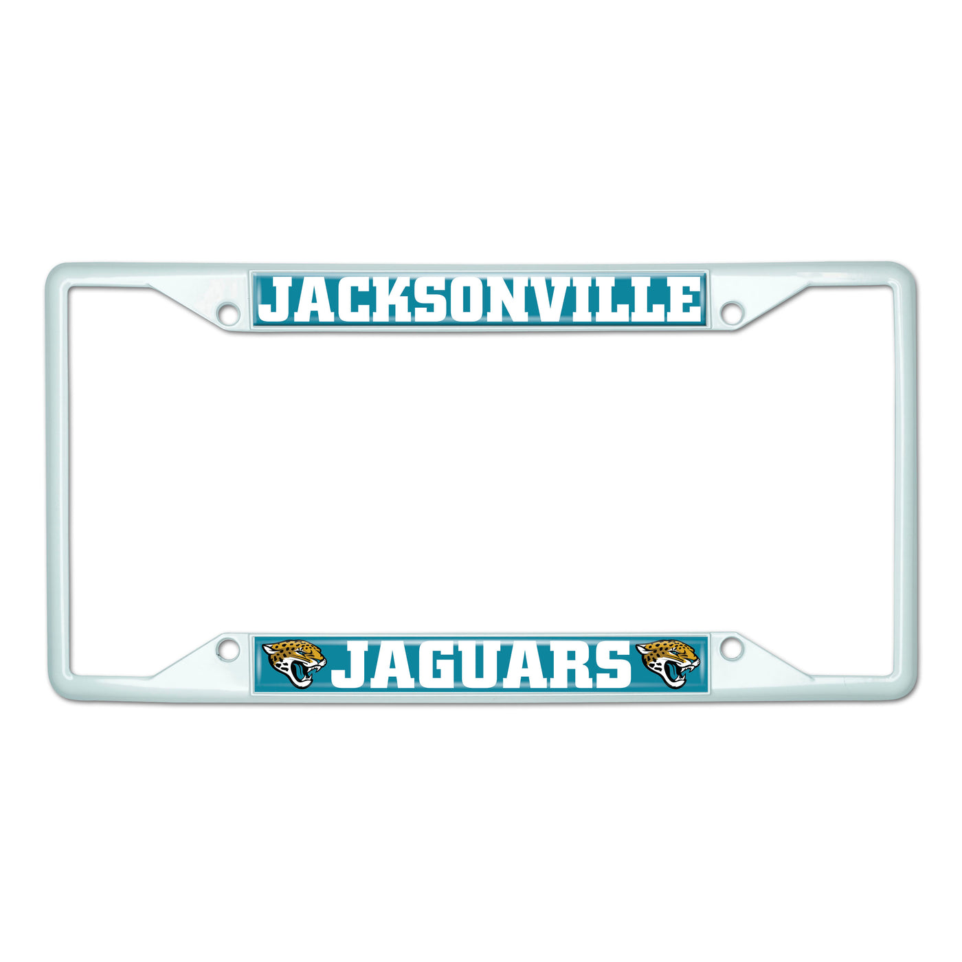 NFL - Jacksonville Jaguars-White License Plate Frame