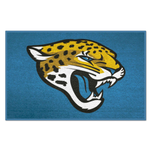 Jacksonville Jaguars starter mat by Logo Brands featuring the team logo and vibrant colors for NFL fans.