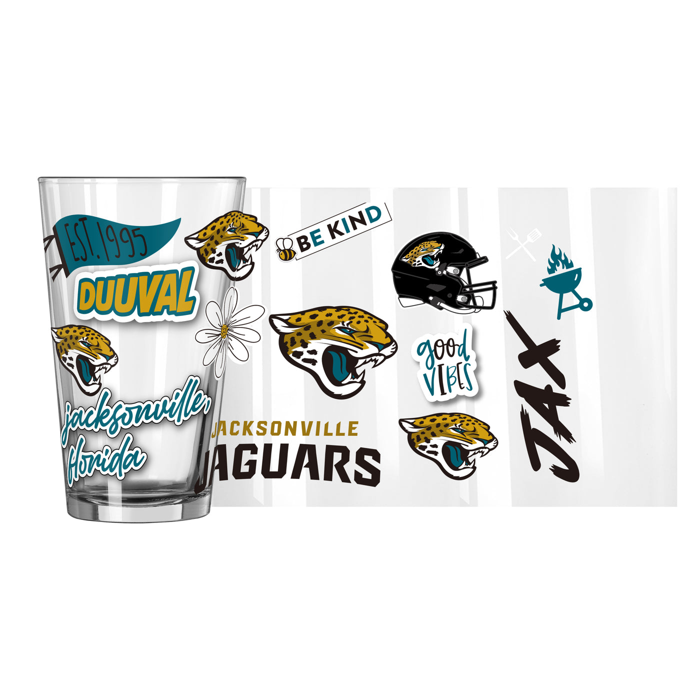 Jacksonville Jaguars 16oz Native Pint Glass