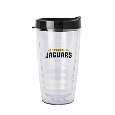 Jacksonville Jaguars 16oz Flipside Dbl Wall Clear Tumbler