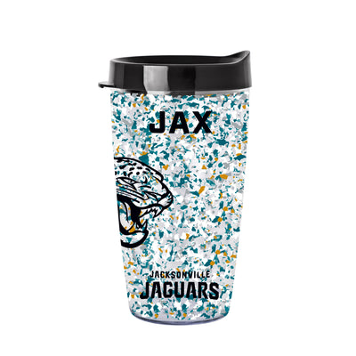 Jacksonville Jaguars 16oz Terrazzo Dbl Wall Clear Tumbler