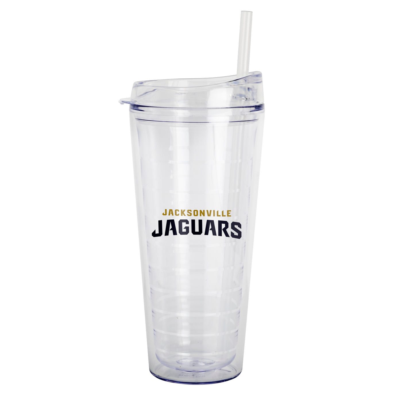 Jacksonville Jaguars 22oz Flipside Dbl Wall Clear Tumbler