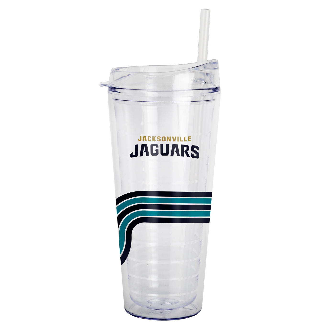 Jacksonville Jaguars 22oz Waves Dbl Wall Clear Tumbler