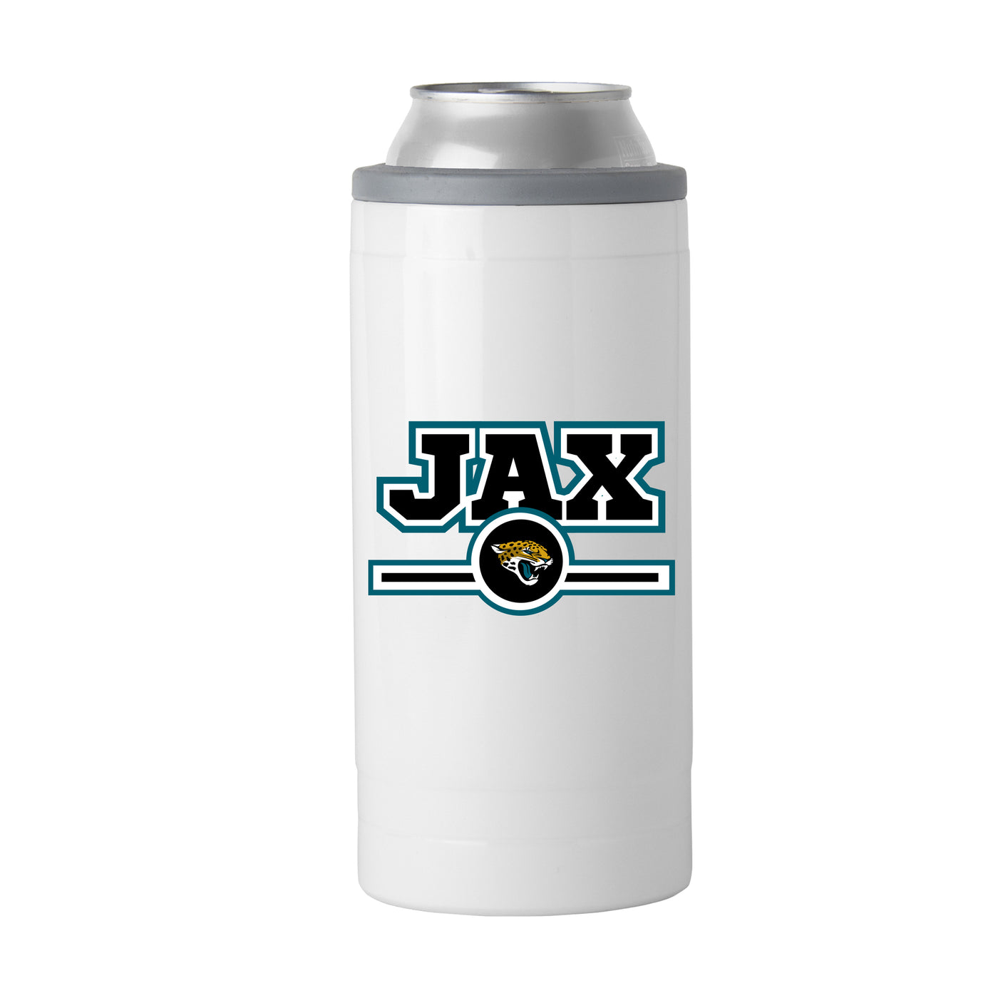 Jacksonville Jaguars Letterman 12 oz Slim Can Coolie