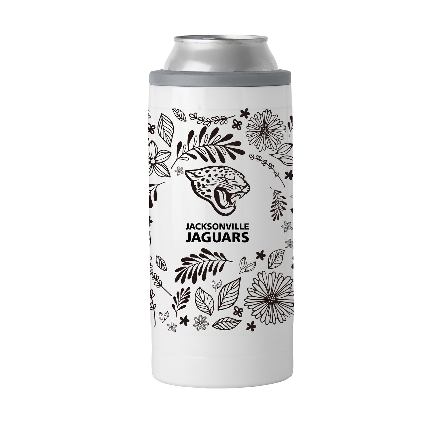 Jacksonville Jaguars 12oz Botanical Slim Can Coolie