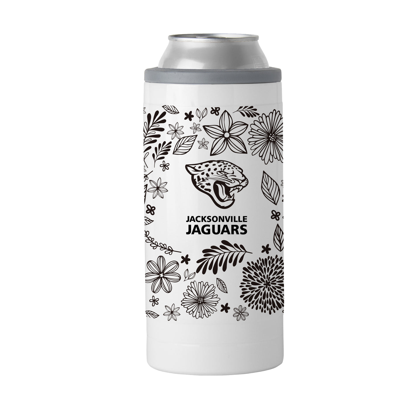 Jacksonville Jaguars 12oz Botanical Slim Can Coolie