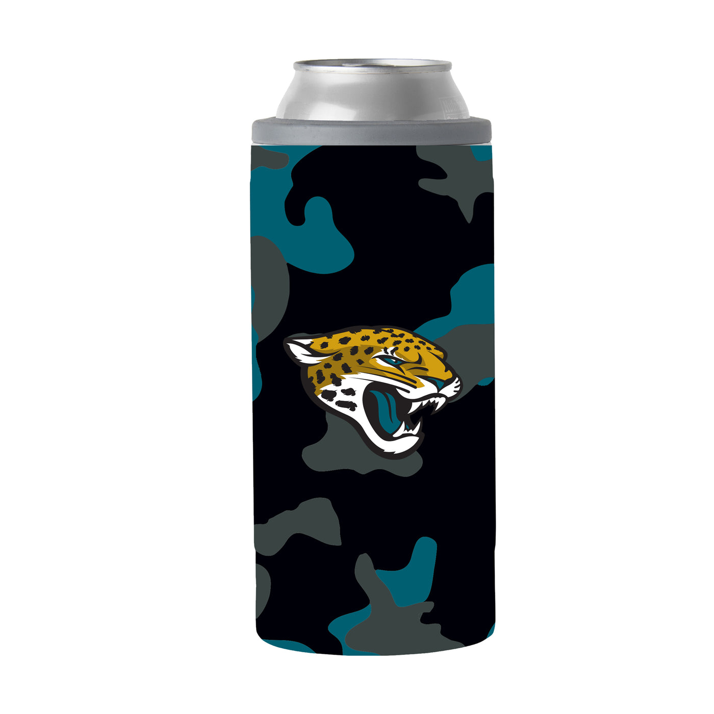 Jacksonville Jaguars Camo Swagger 12oz Slim Can Coolie