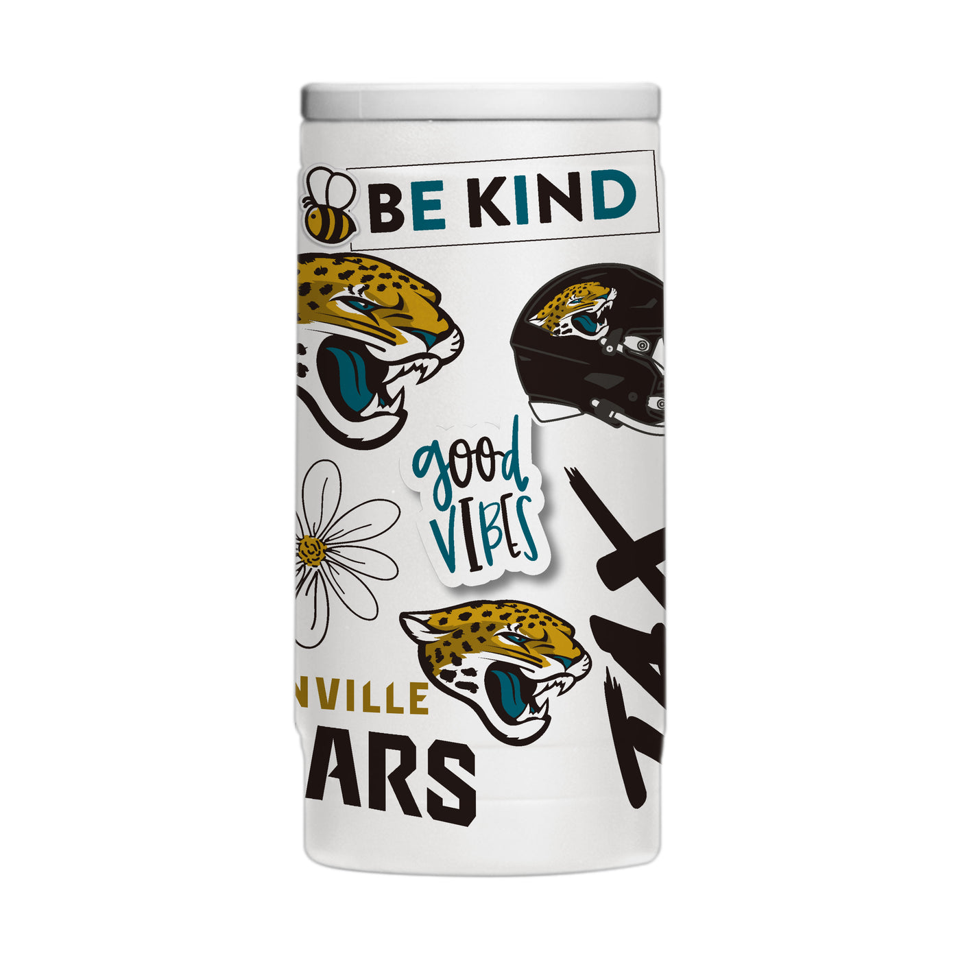 Jacksonville Jaguars 12oz Native Powercoat Slim Can Coolie