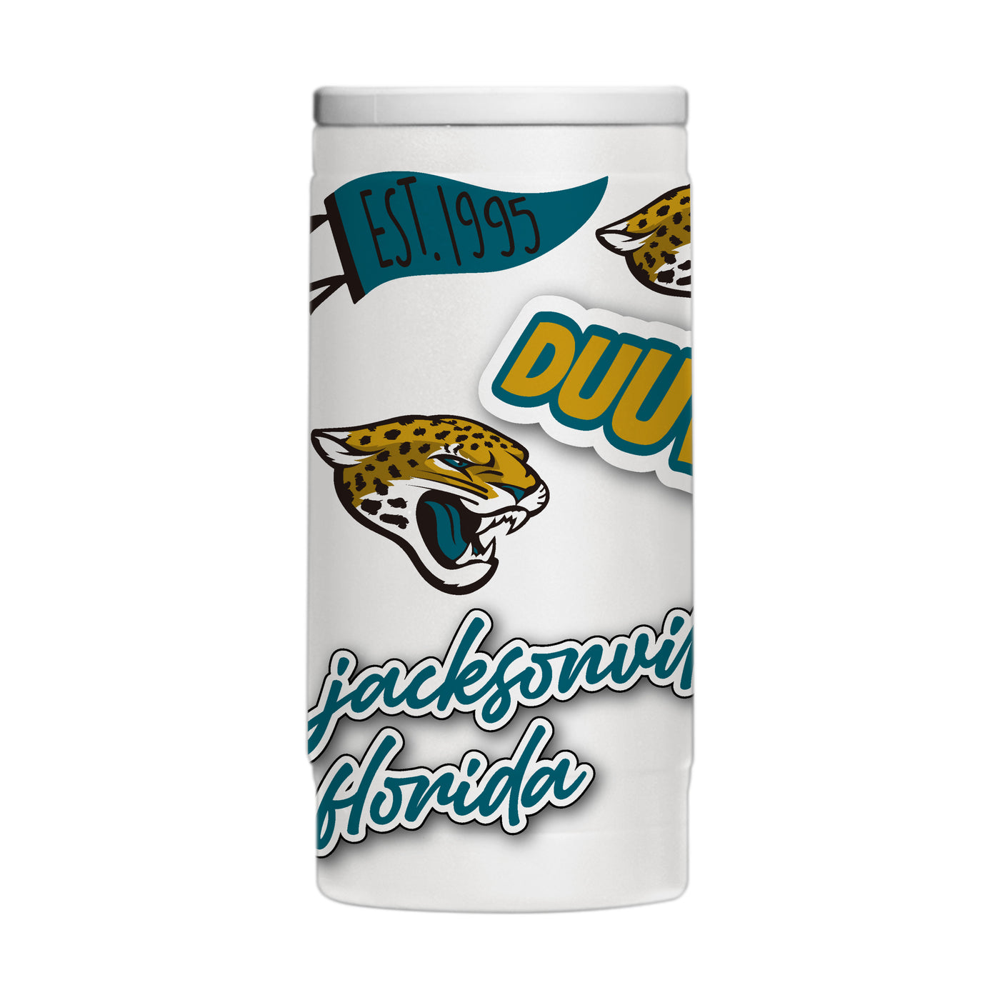 Jacksonville Jaguars 12oz Native Powercoat Slim Can Coolie