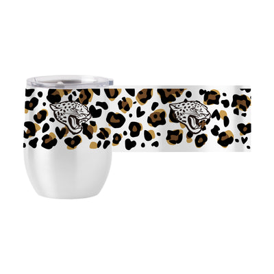Jacksonville Jaguars 16oz Neutral Leopard Stainless Curved Beverage