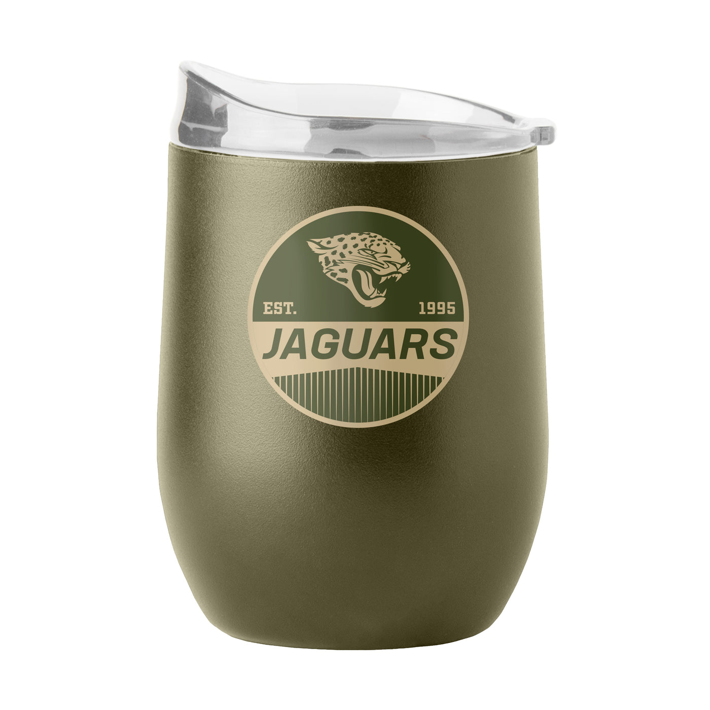 Jacksonville Jaguars 16oz Badge Powder Coat Curved Beverage - Logo Brands