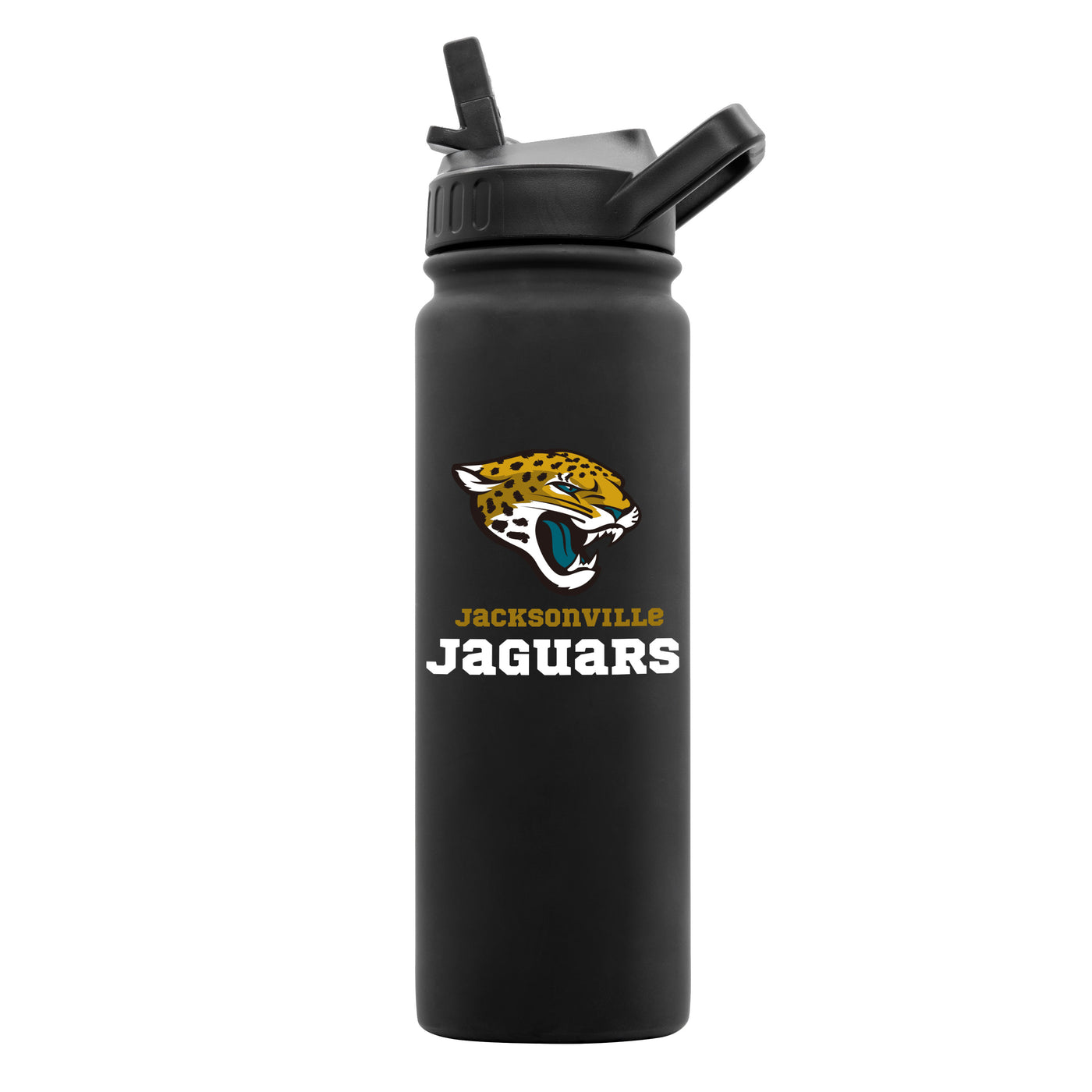 Jacksonville Jaguars 24oz Black Soft Touch Bottle - Logo Brands