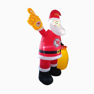 Kansas City Chiefs Santa Claus Yard Inflatable - Logo Brands