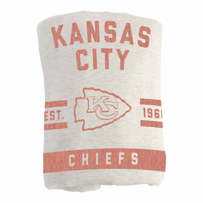 Kansas City Chiefs Oatmeal Sweatshirt Blanket - Logo Brands