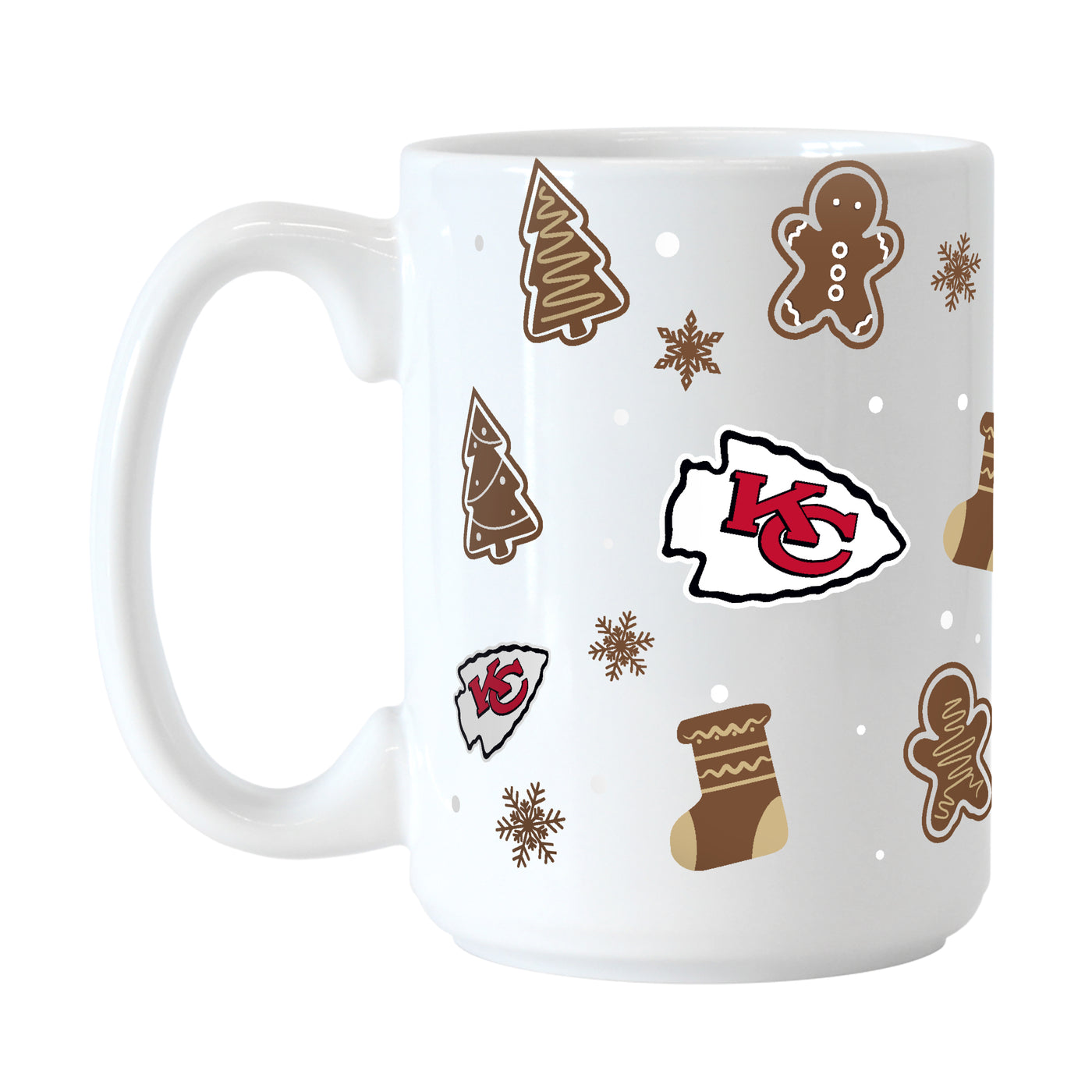 Kansas City Chiefs 15oz Gingerbread Sublimated Mug