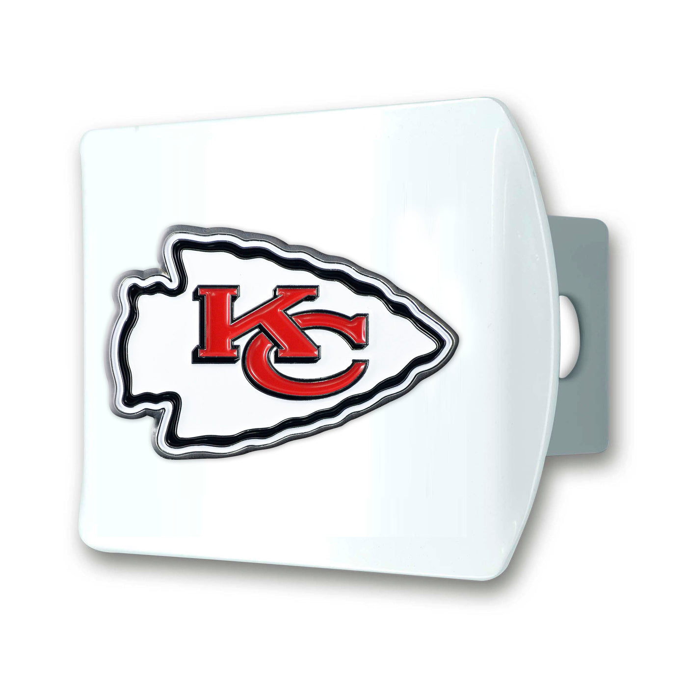 NFL - Kansas City Chiefs Color on White Hitch Cover