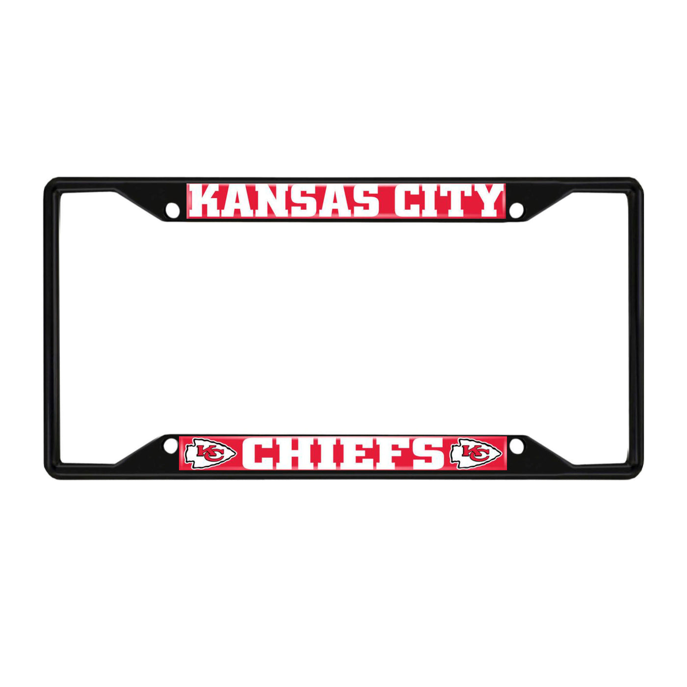 NFL - Kansas City Chiefs Black License Plate Frame