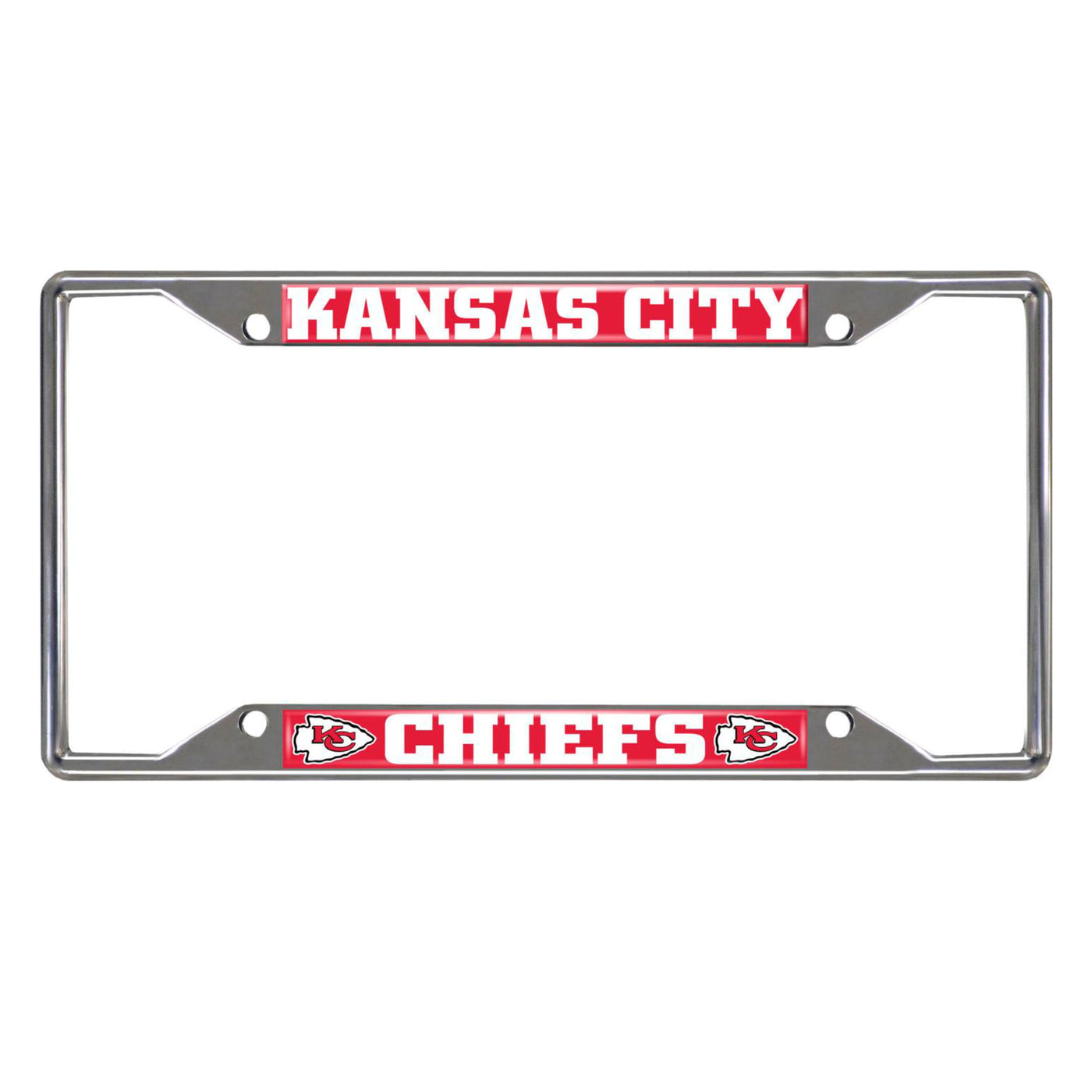Kansas City Chiefs Chrome License Plate Frame