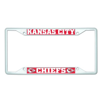 NFL - Kansas City Chiefs-White License Plate Frame