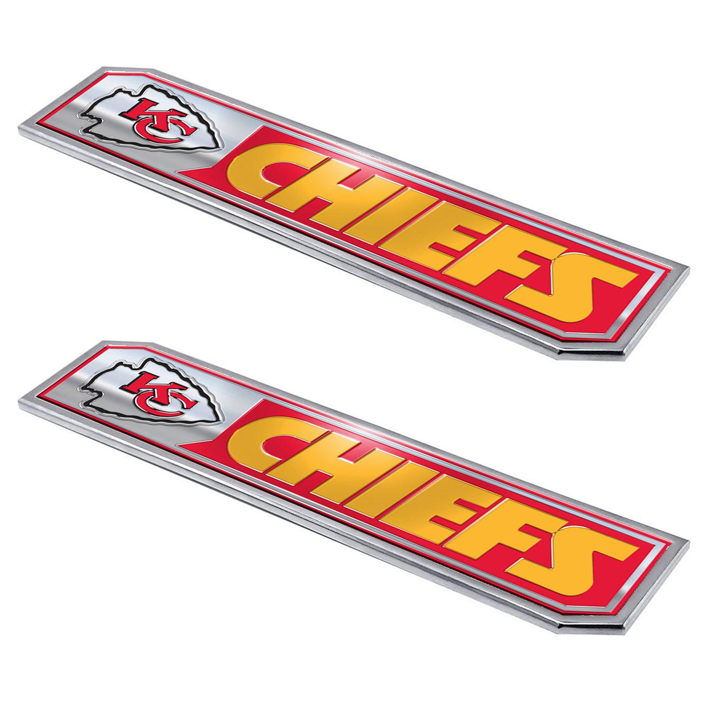 NFL - Kansas City Chiefs Embossed Truck Emblem 2-pk
