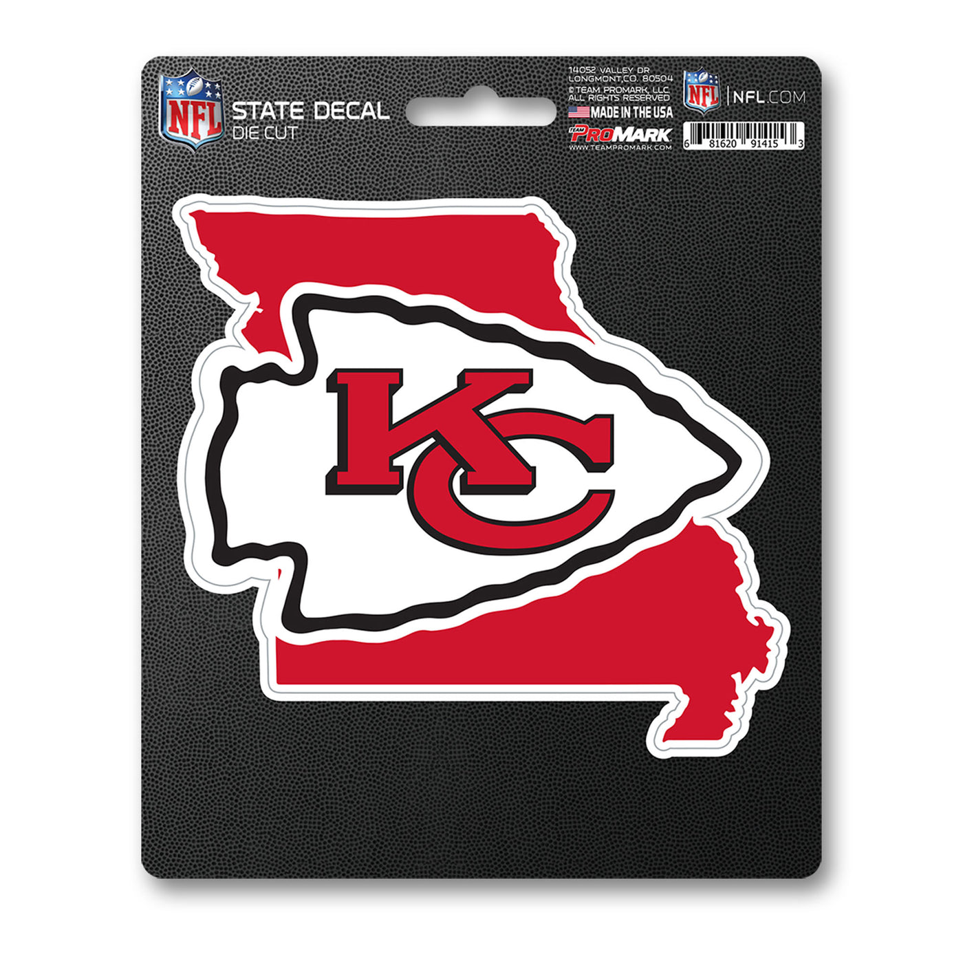 NFL - Kansas City Chiefs State Shape Decal