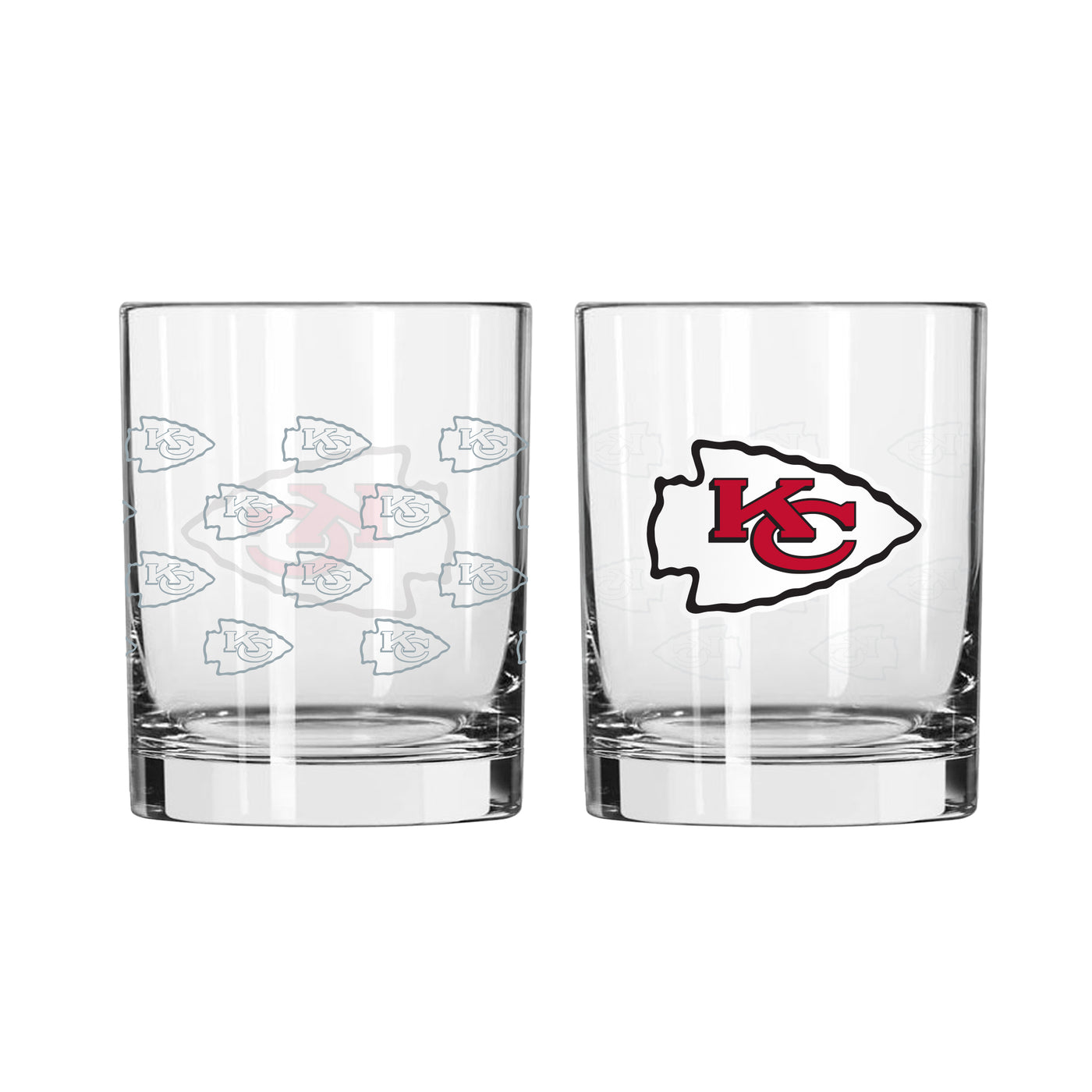 Kansas City Chiefs 14oz Satin Etch Rocks Glass